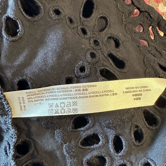 Intimately Free People Black Starry Eyelet Peplum Tank Top Racerback size Small - Picture 12 of 13